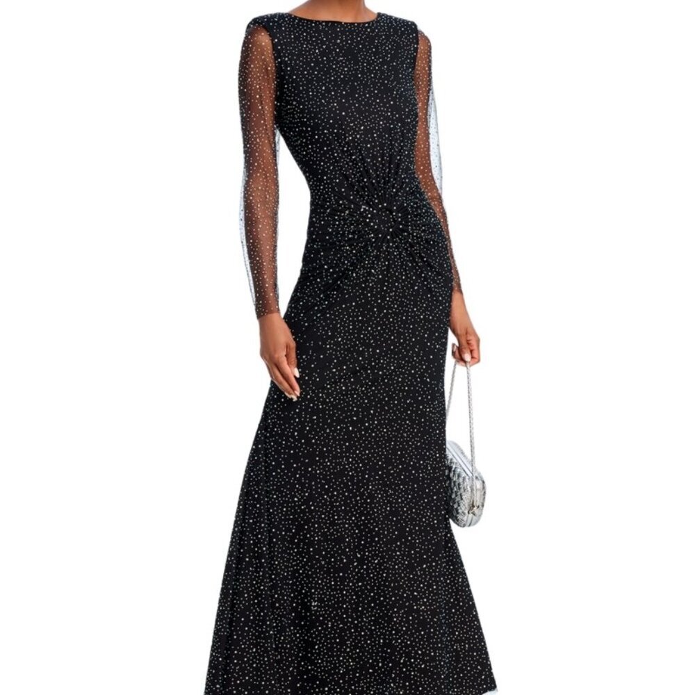Aqua x Wicked Embellished Twist Maxi Dress Size M NWT - Picture 2 of 5
